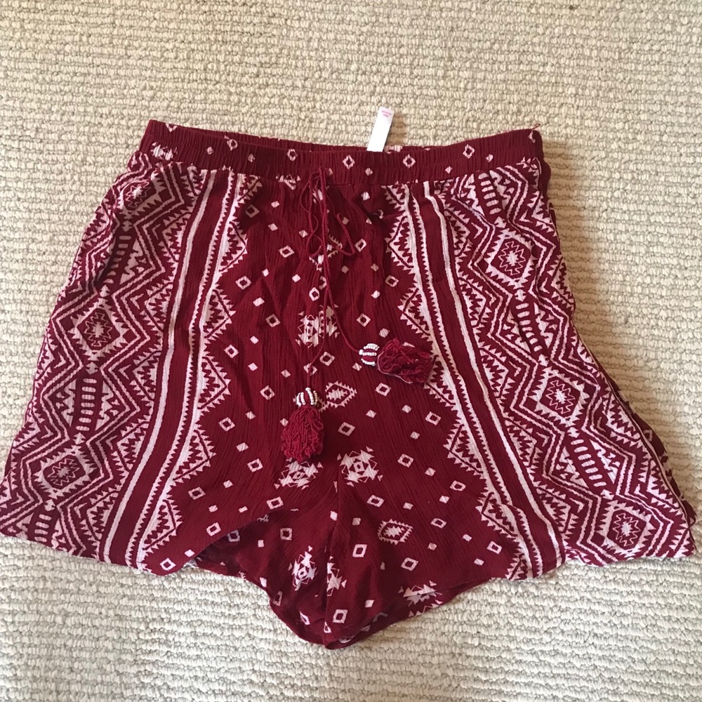 Tribal maroon float shorts